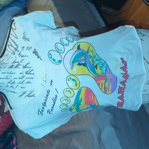 Footprints in paradise destroyed tee